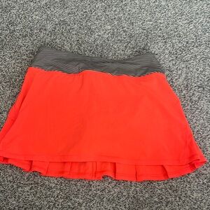 Lululemon Running Orange Skirt size 4